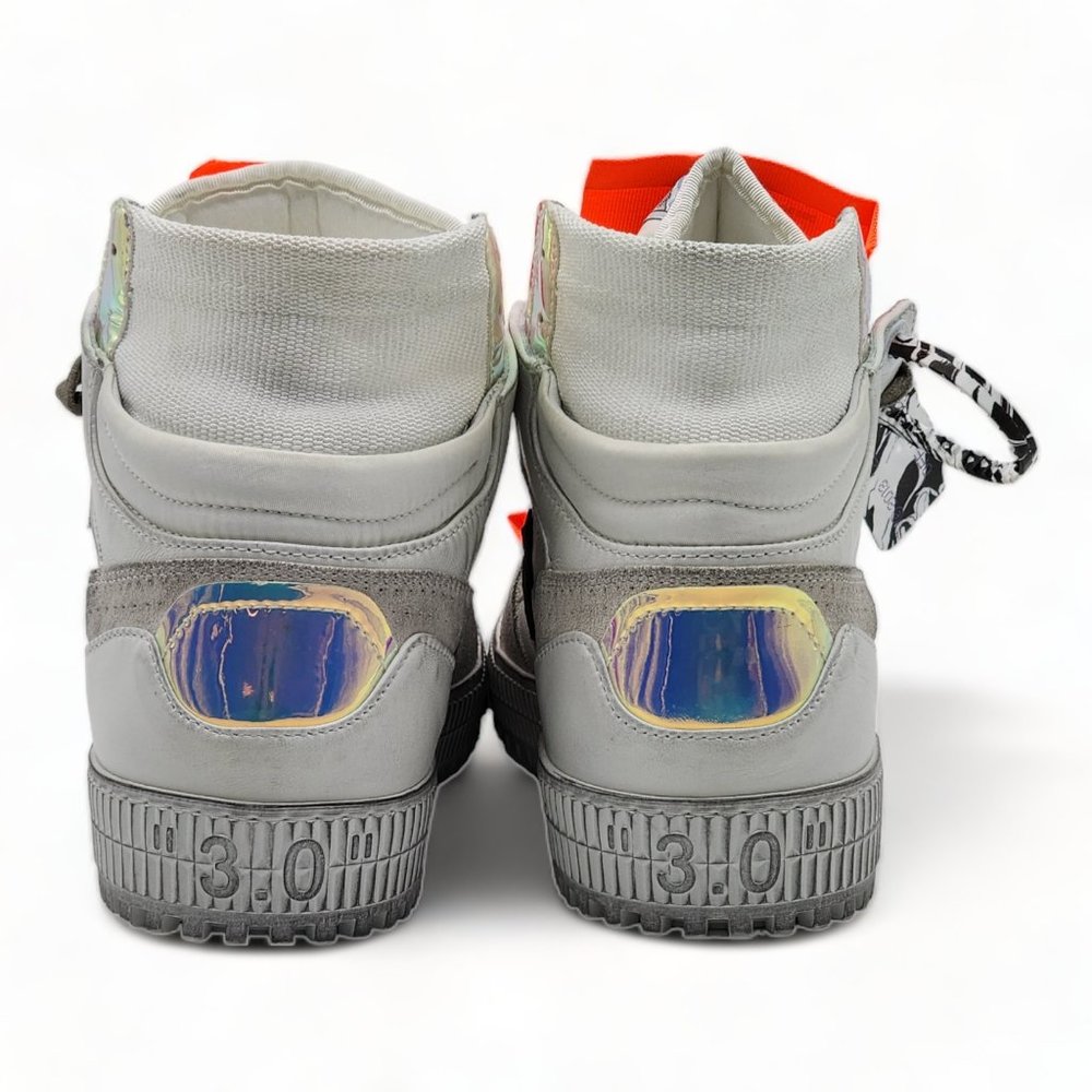 Off White Court 3.0 High Top Sneakers Iridescent - 40 - Picture 5 of 8